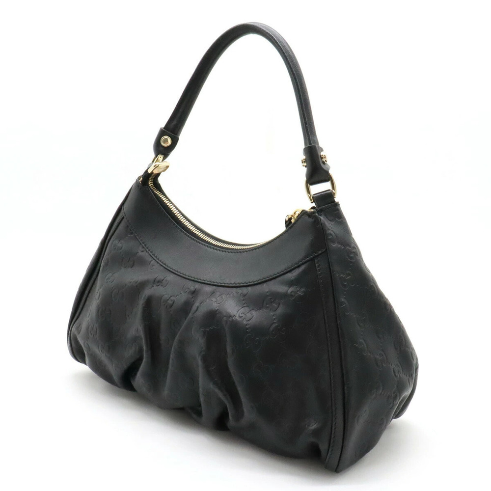 Gucci Bag Hobo Shoulder ssima Leather Black